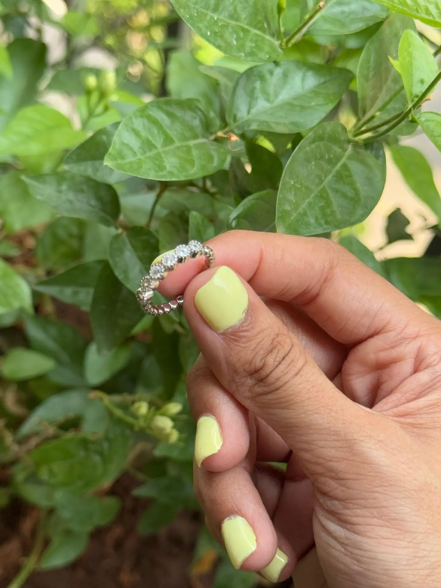 hand holding ring elegant