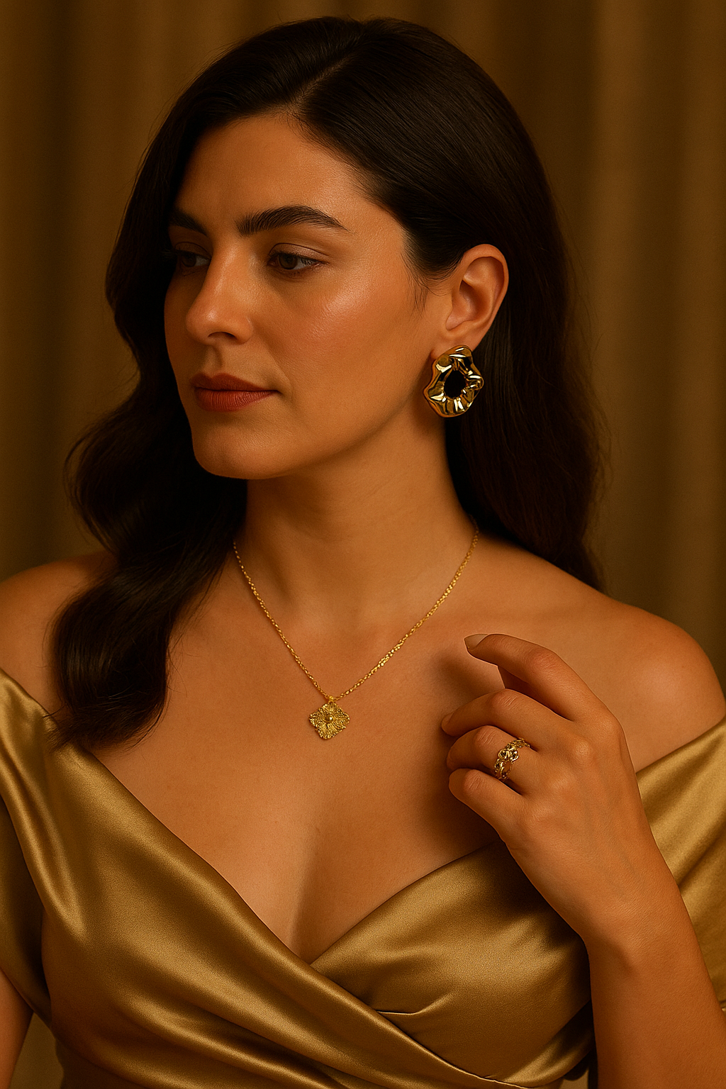 beautiful girl with elegant jewellery